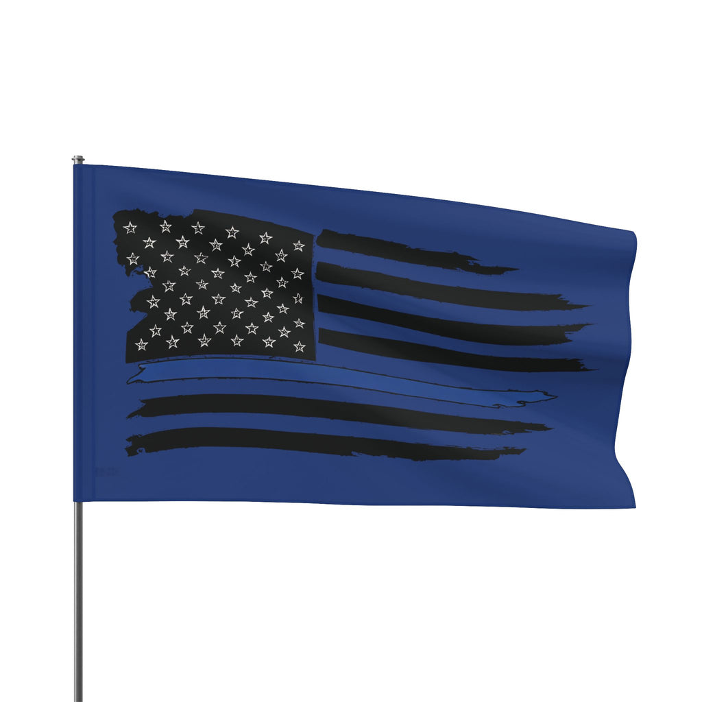Blue Line American Flag - Support Police Decorative Flag