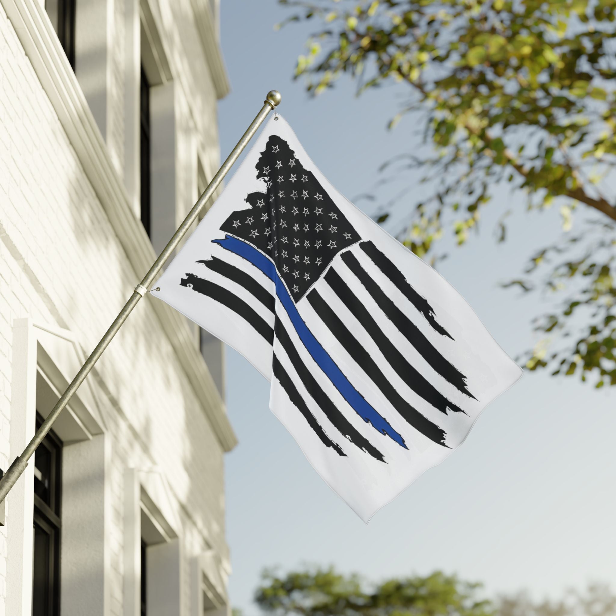 Thin Blue Line Flag - Double Sided Police Support Flag