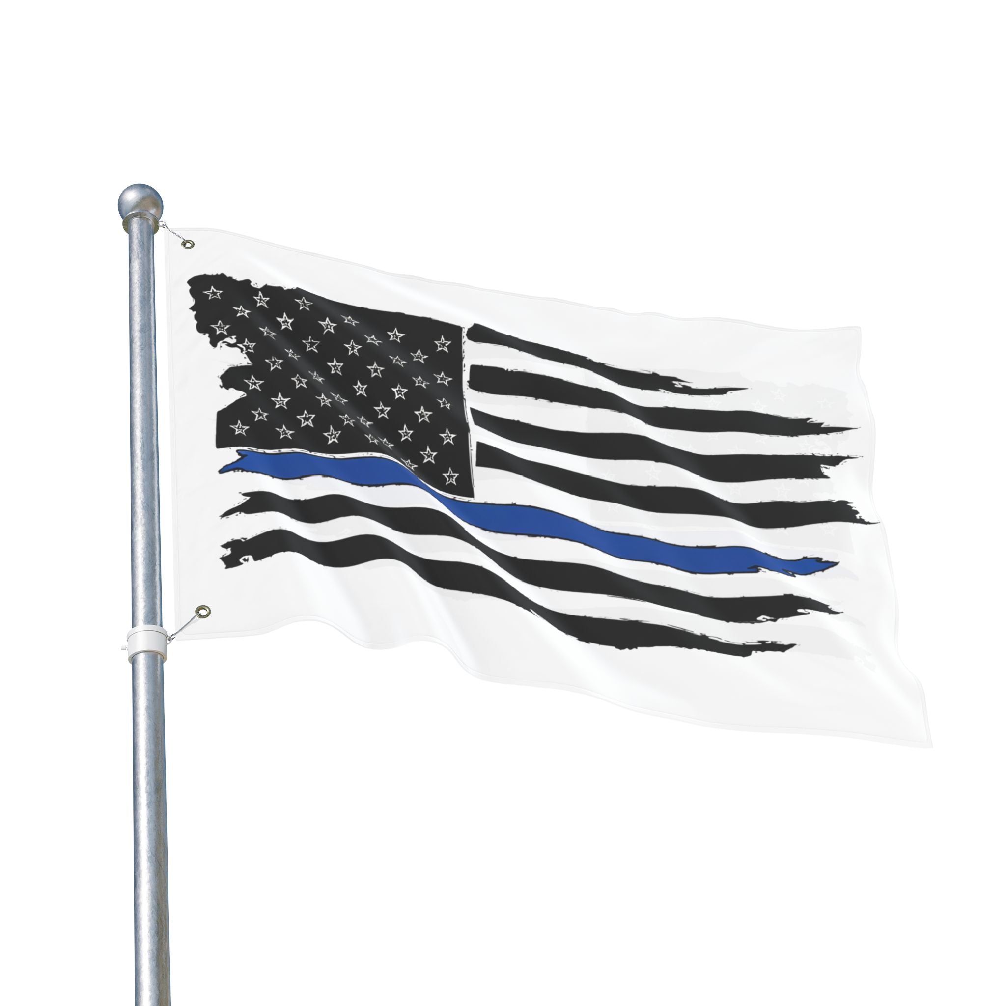 Thin Blue Line Flag - Double Sided Police Support Flag