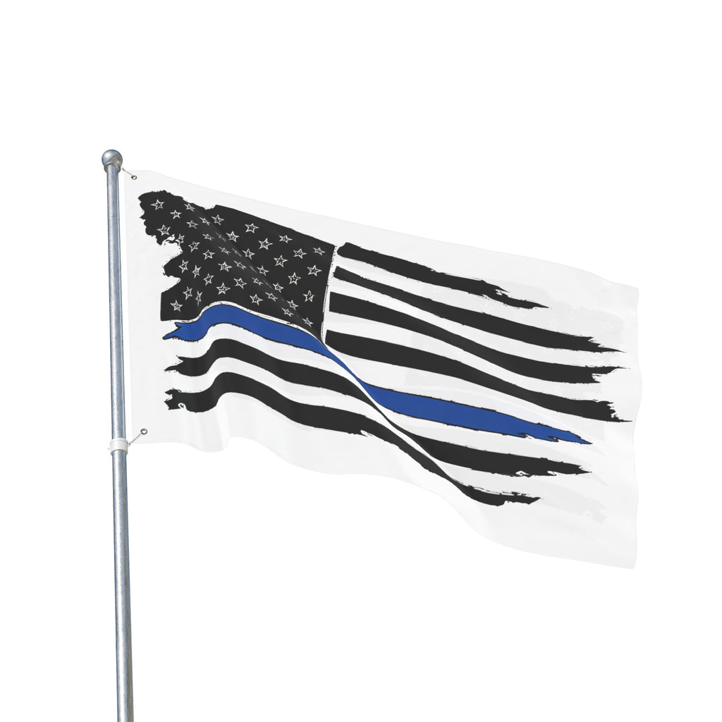 Thin Blue Line Flag - Double Sided Police Support Flag