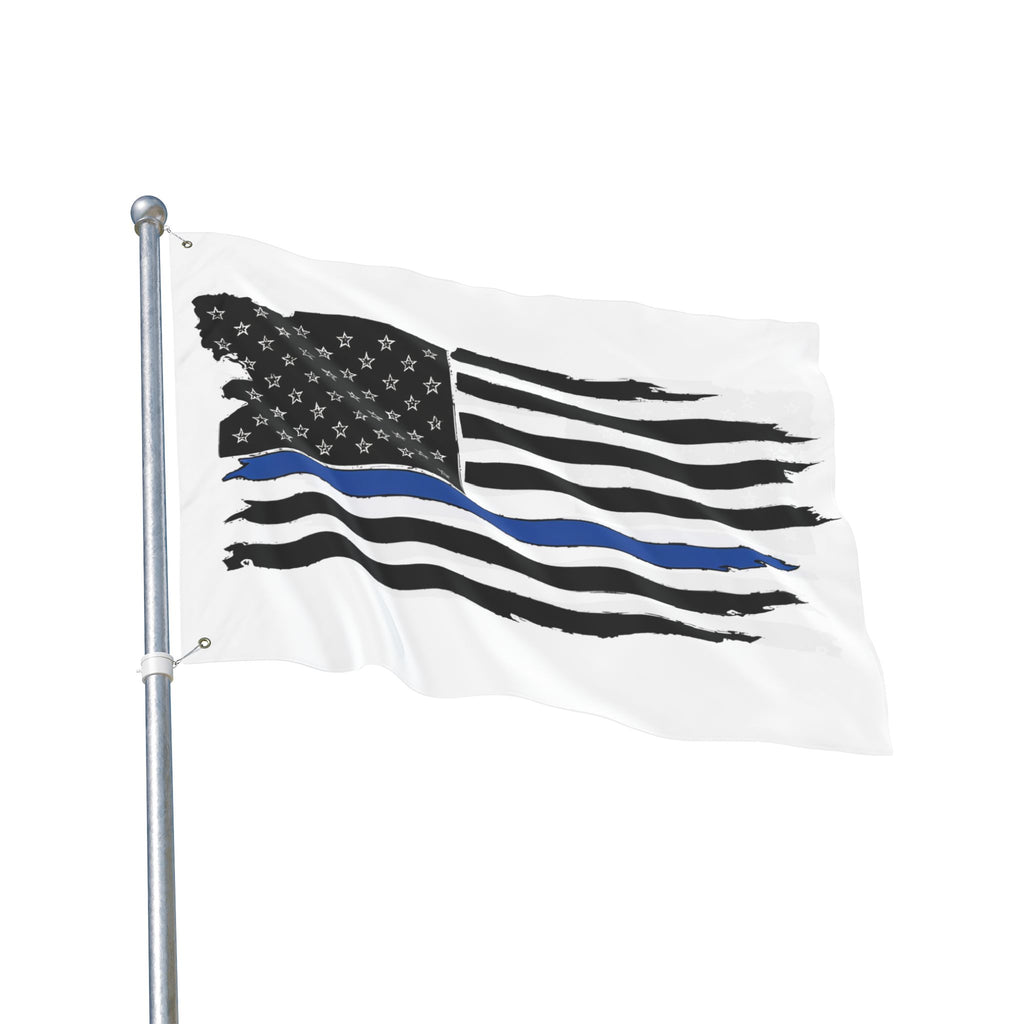 Thin Blue Line Flag - Double Sided Police Support Flag